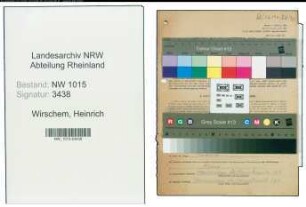 Entnazifizierung Heinrich Wirschem , geb. 13.04.1905 (Kassierer)