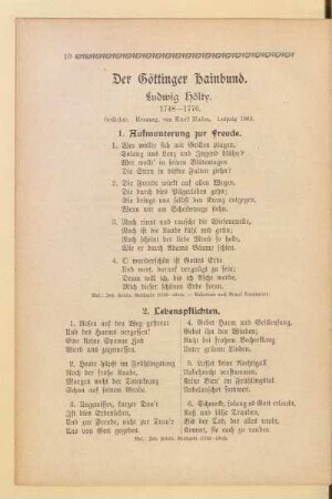 Der Göttinger Hainbund