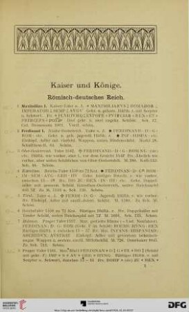 Kaiser und Könige (Nr. 1-221)