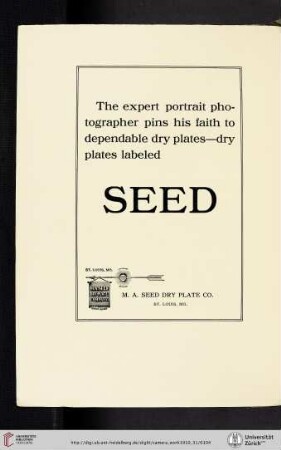 M. A. [Miles Ainscoe] Seed Dry Plate Co. [Plates]