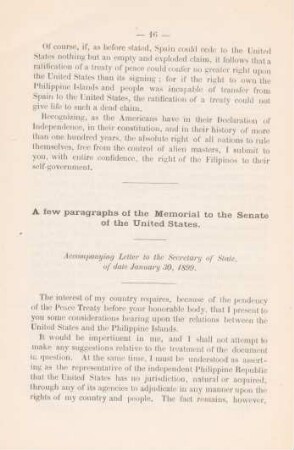 A few paragraphs of the memorial to the Senate of the United States