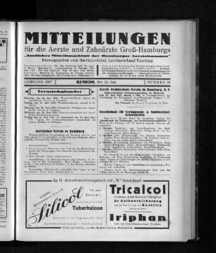 Jahrgang 1927, Hamburg, den 12. Juni, Nummer 24