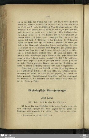Mykologische Untersuchungen : XI.