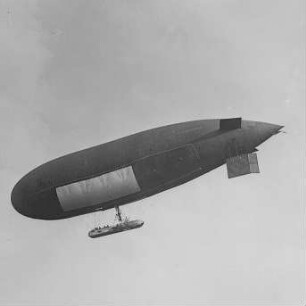 Parseval, im Flug : Technikgeschichte | Fliegende Menschen | Luftschiffe | Lenkballon und ihre Einrichtungen