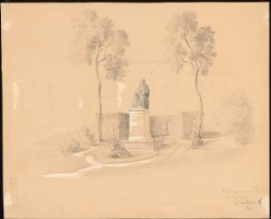 Denkmal für Hahnemann, Leipzig: Perspektivische Ansicht