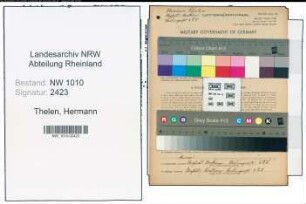 Entnazifizierung Hermann Thelen , geb. 31.05.1881 (Malermeister)