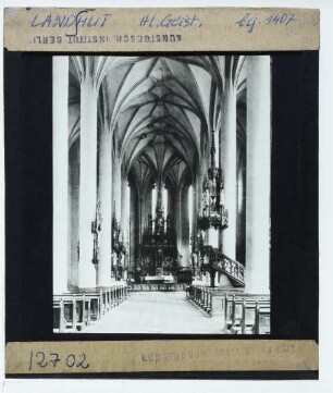 Landshut, Heilig-Geist-Kirche : Innenansicht, Blick nach O