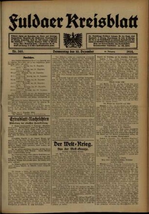 Ausgabe vom Donnerstag, den 10. Dezember 1914.
