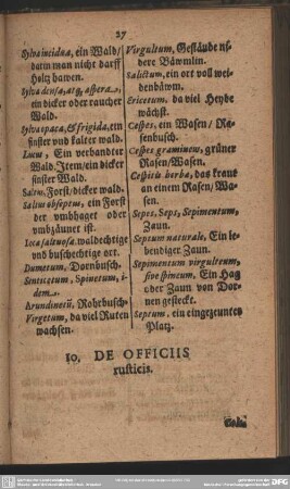 10. De Officiis rusticis
