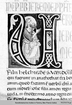 Bibel : Historisierte Initiale V: Jeremia