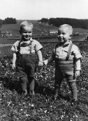 Kinderbilder. Zwei kleine Jungen