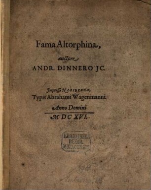 Fama Altdorphina