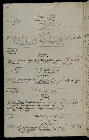 Von Herrn Hofrath Heyne gegeben. - Von Hhn Claren, [...] Vormunde übersandt. - Von Hhn. Hofrath Heyne gegeben. - Aus Holland über Hannover gekommen.
