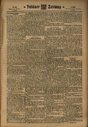 Dritte Ausgabe vom Samstag, den 22. Juli 1911.
