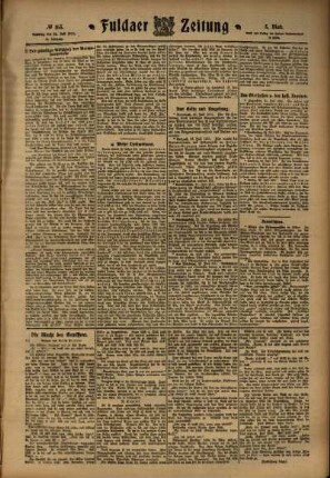 Dritte Ausgabe vom Samstag, den 22. Juli 1911.