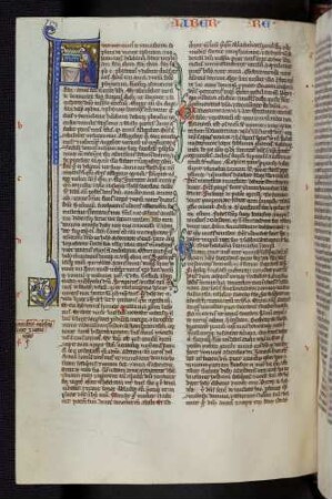 Historisierte Initiale (I. Regum): F(uit vir unus de Ramathaimosophim): Hanna betet an einem Altar