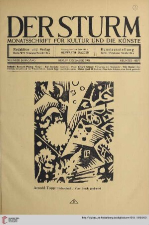 Neuntes Heft (Dezember 1918)