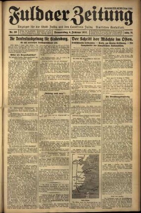 Erste Ausgabe vom Donnerstag, den 04. Februar 1932.