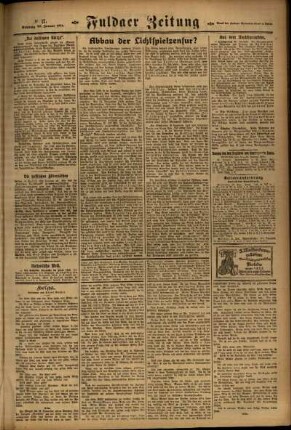 Zweite Ausgabe vom Sonntag, den 20. Januar 1924.