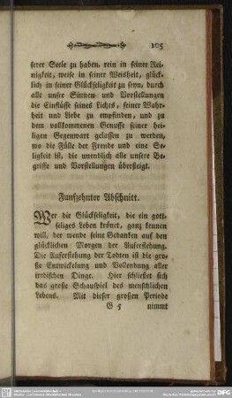 Fünfzehnter Abschnitt