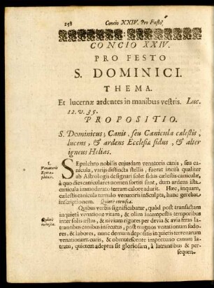 Concio XXIV. Pro Festo S. Dominici.