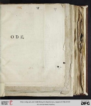 Ode Sur Le Jubilé Séculaire, Que Cèlèbre L'Université D'Heidelberg Le 6 Nov. 1786