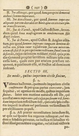 Sectio III. De modis, quibus imperium civile finitur