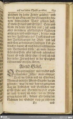 Abend-Gebet