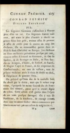 Conrad Premier Dixieme Empereur.