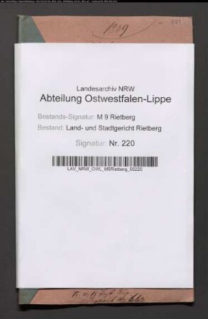Erblasser: Kaup, Ferdinand: Testament
