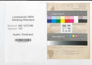 Entnazifizierung Ferdinand Kuehn , geb. 24.02.1897 (Kaufmann)