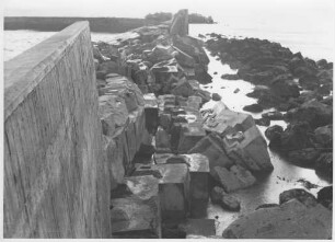 Einsturz Westmole Helgoland Sturmflut 1954