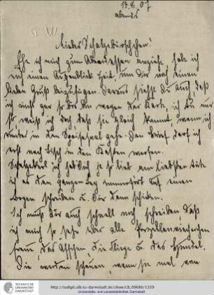 Brief vom 14.08.1907