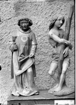 Zwei Heiligenfiguren (Hl. Sebastian)