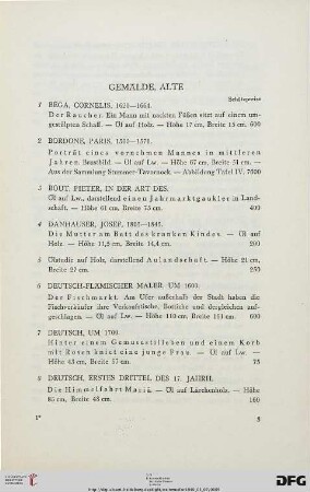Alte Gemälde (Nr. 1-43a)