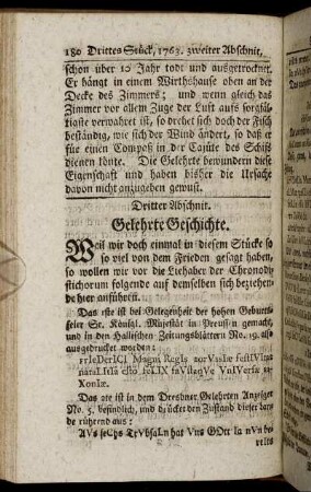 Dritter Abschnitt. Gelehrte Geschichte.