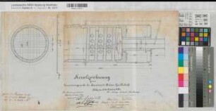 Hoetmar (Warendorf) Grube Prinz Kesselzeichnung 1882 1 : 10 33 x 59 Zeichnung Strontianit AG, Köln Bergämter Nr. 5365