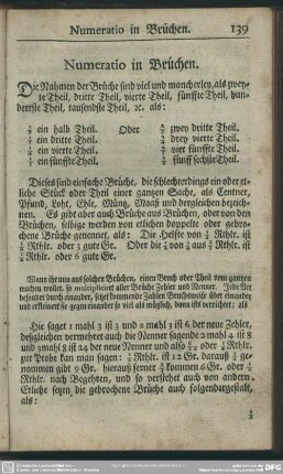 Numeratio in Brüchen