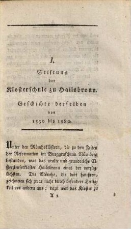 Materialien zur ansbachischen Geschichte, Topographie und Rechtsverfassung, 1