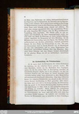 II. Die Kirchenbildung des Protestantismus.