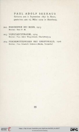 Paul Adolf Seehaus (Nr. 202-204)