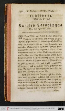 II. Abschnitt, LXXVIII. Stueck