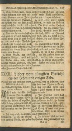 XXXIII. Lieder vom jüngsten Gericht ewigen Leben und ewigen Tode