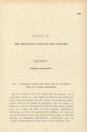 Livre IV. Des droits de l'auteur sur l'oeuvre