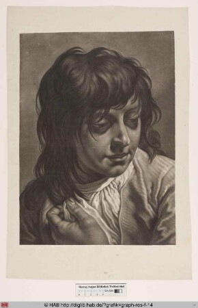 Porträt eines jungen Mannes mit langen Haaren.