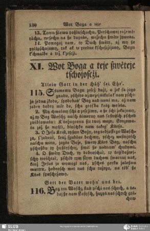 XI. Wot Boga a teje ßwėteje tschojoscżi