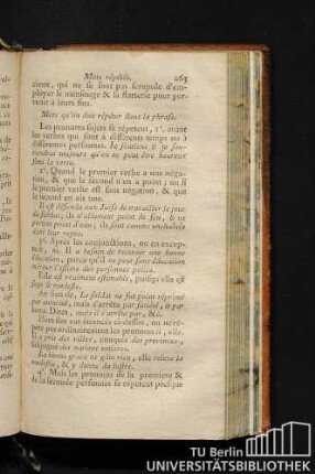 Mots qu'on doit répéter dans la phrase.