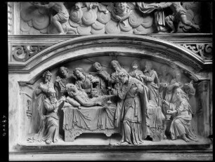 Überlingen Münster Sankt Nikolaus Marienaltar von Jörg Zürn (um 1607/1610) Predella Marien Tod