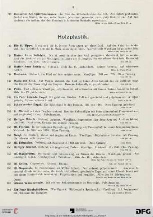 Holzplastik (Nr. 743-769)