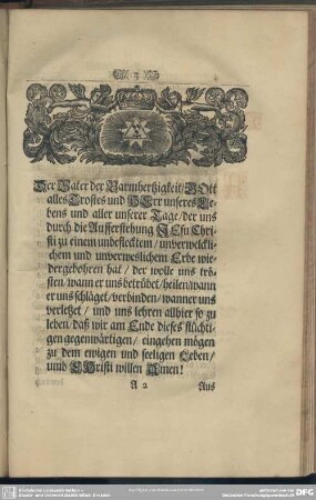 Leichenpredigt : Christliche Gedächtniß-Predigt. Eingang, Abhandelung, Zueignung